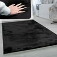 thumbnail image 1 of Paco Home Soft Shag Rug with Luxurious Touch in Black - 2'8" x 4'11" (3'x5'), 1 of 6