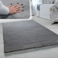 thumbnail image 1 of Paco Home Soft Shag Rug with Luxurious Touch in Dark Grey - 5'3" x 7'7" (5'x7'), 1 of 6