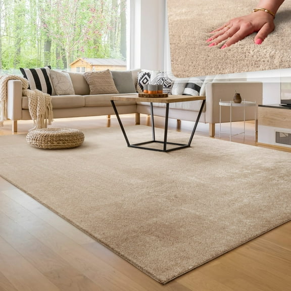 Paco Home Soft Washable Area Rug In Beige - 2' x 3'3" (2'x3')