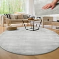 thumbnail image 1 of Paco Home Soft Washable Area Rug In Silver - 6'7" Round (6'Round), 1 of 5
