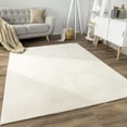 thumbnail image 1 of Paco Home Textured Area Rug Soft & Washable in Beige - 3'11" x 5'3" (4'x5'), 1 of 6
