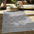 thumbnail image 1 of Paco Home Modern Oudoor Rug with Boho Pattern in Anthracite - 3'11" x 5'3" (4'x5'), 1 of 5