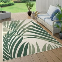 Paco Home In- & Outdoor Rug with with Jungle Design in Green - 2'8" x 4'11" (3'x5')
