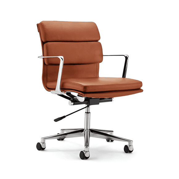 Paco Office Chair Low Back in Color Tan - Replica