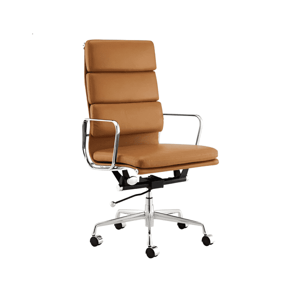Paco Office Chair Tan High Back in Color Black - Replica