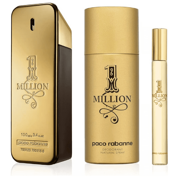 Paco Rabanne 1 Million 3Pc Set, Men'S Gift Set, Edt