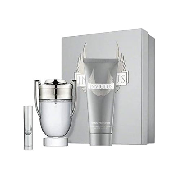 Paco Rabanne Invictus 3.4 3 Piece Gift Set For Men by Paco Rabanne Gift Set for Men