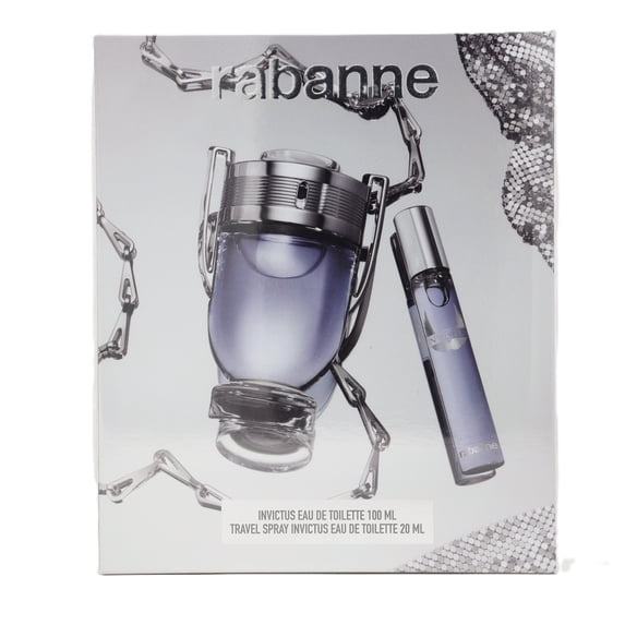 Paco Rabanne Invictus 2pcs Gift Set For Men 100ml Eau De Toilette Spray + 20ml Eau De Toilette Travel Spray