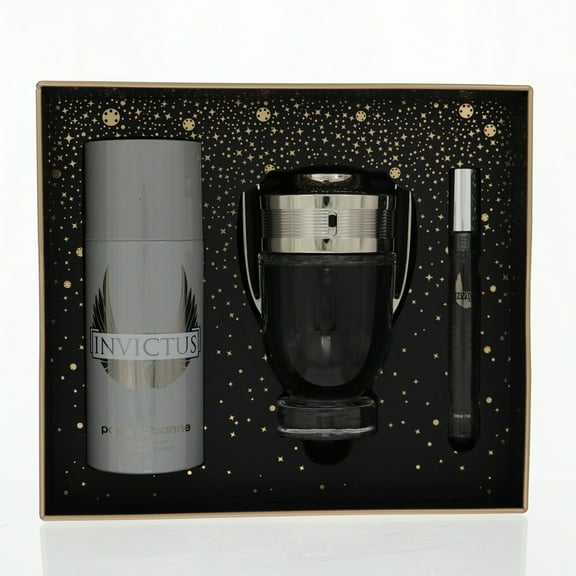 Paco Rabanne Invictus Eau de Toilette 3 Piece Gift Set for Men