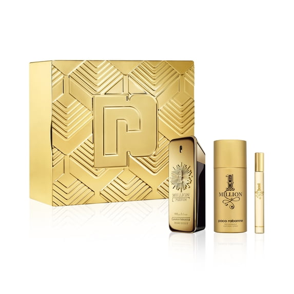 Paco Rabanne ONE MILLION PARFUM 3 PCS SET FOR MEN: 3.4 PARFUM + 5.1 DEO SP + 0.34 PARFUM