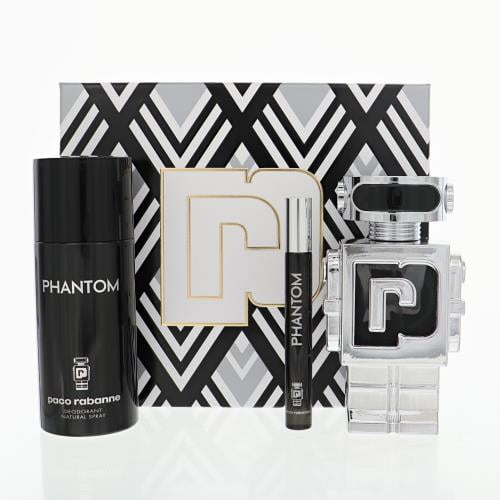 Paco Rabanne Phantom Eau De Toilette 3Pcs Gift Set / New With Box