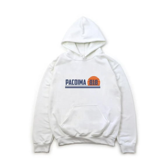 Pacoima California Area Code Retro Local Pride Graphic Hoodie, for men & women, up to size 5XL