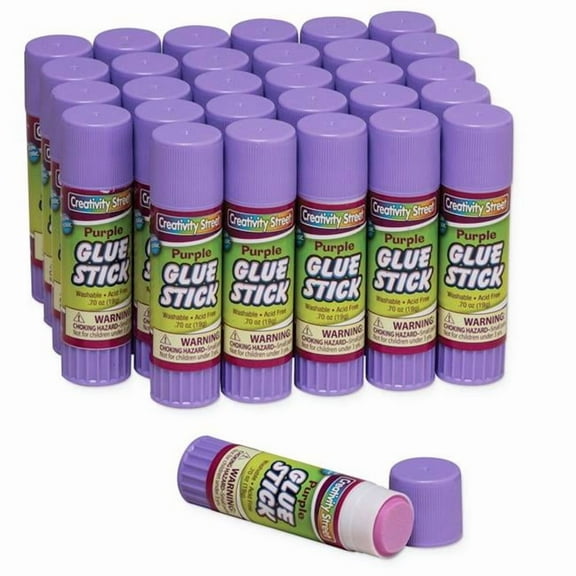 Pacon  0.70 oz Creativity Street Glue Sticks, Purple - 30 Per Pack - Pack of 2
