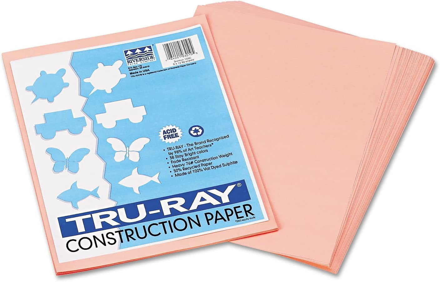 Riverside Construction Paper, 76 lb Text Weight, 9 x 12, Salmon, 50/Pack Riverside Construction Paper, 76 lb Text Weight, 9 x 12, Salmon, 50/Pack