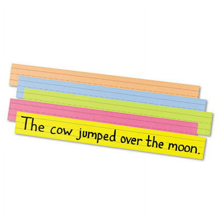 Sentence Strips, 24 x 3, Assorted Colors, 100/Pack Sentence Strips, 24 x 3, Assorted Colors, 100/Pack