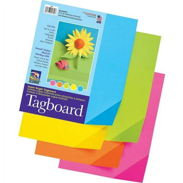 Colorwave Super Bright Tagboard, 9 x 12, Blue, Orange, Yellow, 100 Sheets/Pack Colorwave Super Bright Tagboard, 9 x 12, Blue, Orange, Yellow, 100 Sheets/Pack