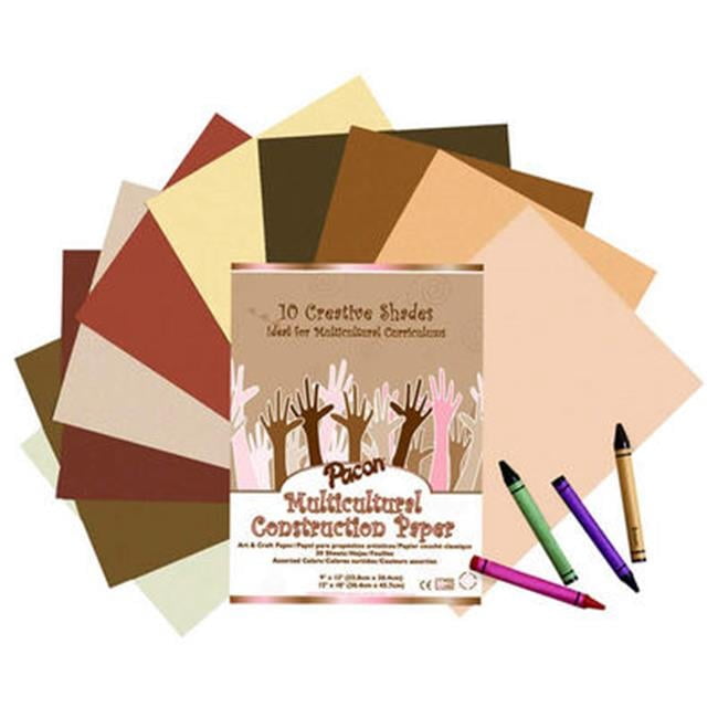 Pacon 3669R Multicultural Construction Paper- 9 X 12