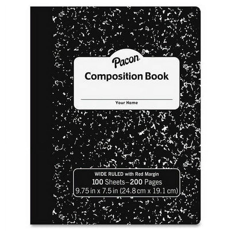 Pacon Composition Book - 100 Sheets - 200 Pages - Wide Ruled - 0.38 Pacon Composition Book - 100 Sheets - 200 Pages - Wide Ruled - 0.38