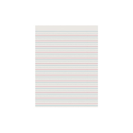 Pacon 8.5" x 11" Newsprint Handwriting Paper 1/2" x 1/4" x 1/4" Ruled 500 Sheets/Pack 3 Packs