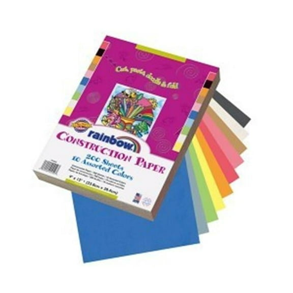 Pacon 9445-0 Rainbow Lightweight Paper- 9 X 12 In.