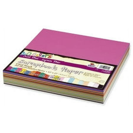 Pacon Scrapbook Paper, 20 Color Assortment, 12" x 12", 160 Sheet