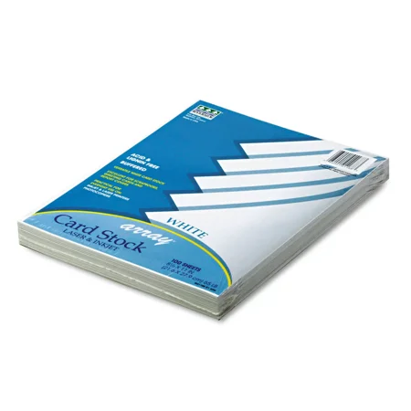 Pacon Array 65 lb. Cardstock Paper 8.5" x 11" White 100 Sheets/Pack (101188)
