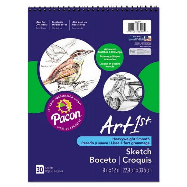 Art1st Artist's Sketch Pad, Unruled, 30 White 9 x 12 Sheets Art1st Artist's Sketch Pad, Unruled, 30 White 9 x 12 Sheets