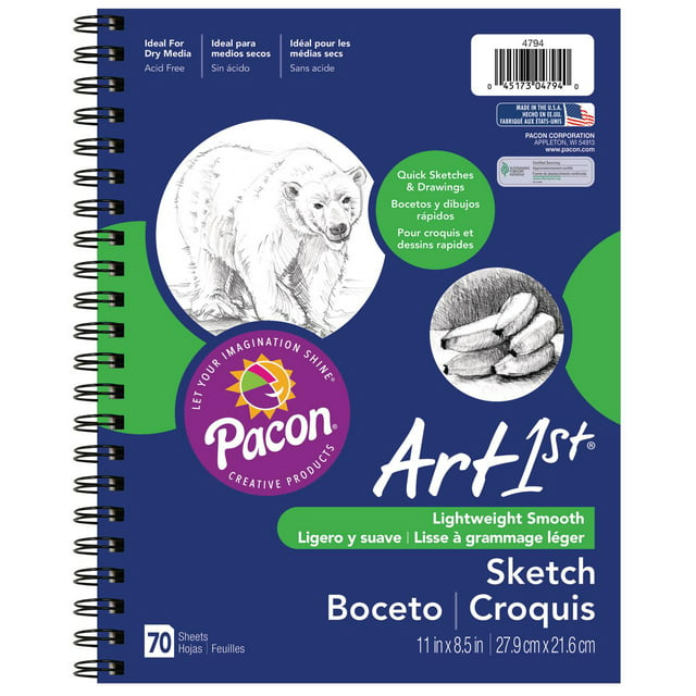 Pacon® Art1st® Sketch Diary, 11" x 8 1/2", 70 Sheets