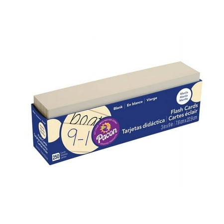 Pacon Blank Flash Card Dispenser Box Grades Pre Kindergarten - 12 Manila 250/BX 2 BX/BD (PAC74100)