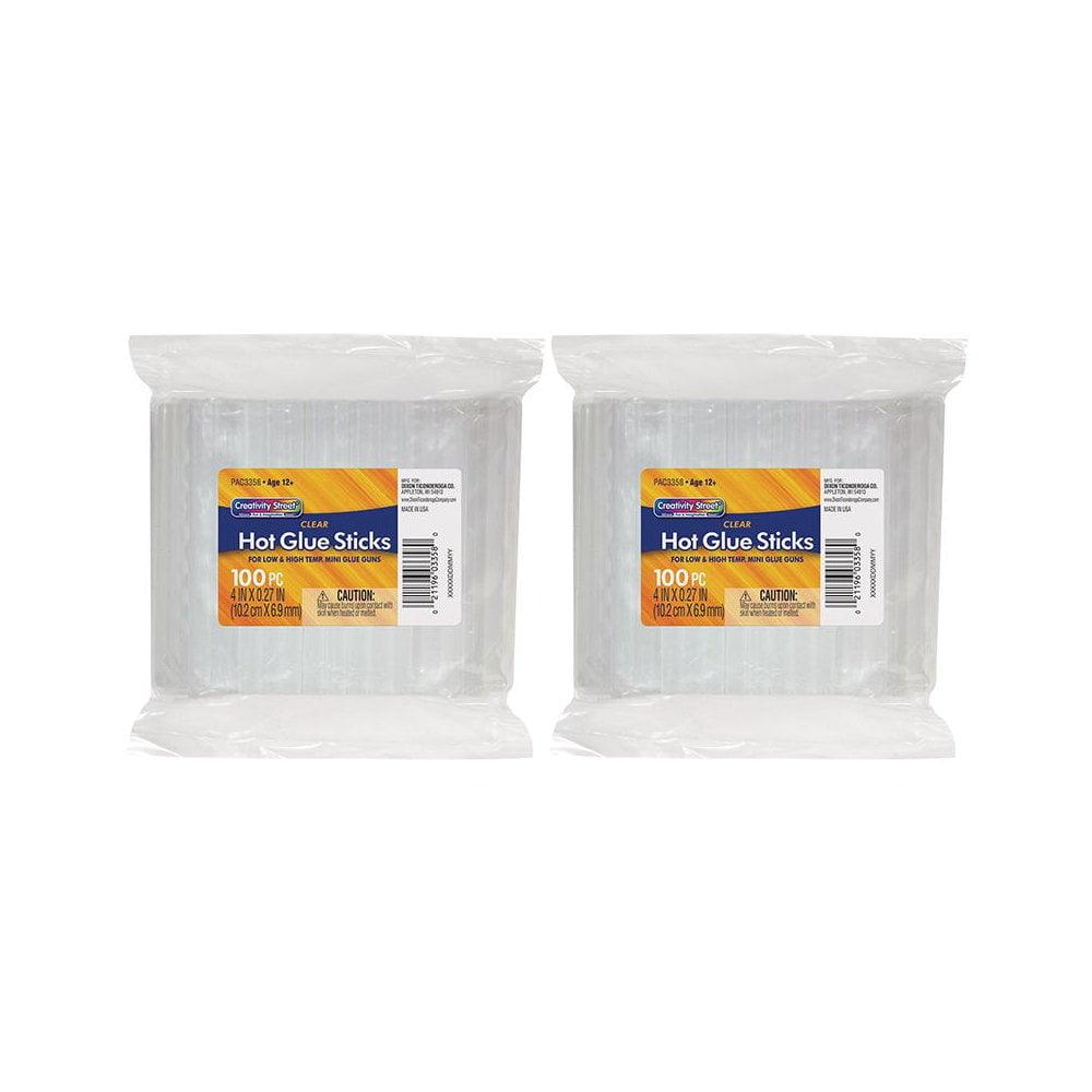 Pacon CK-3358-2 Creativity Street Glue Sticks Bonus Bag - 100 Piece - Pack of 2