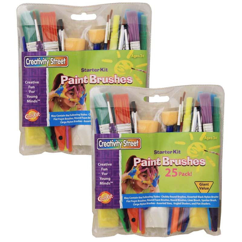 Pacon CK-5180-2 Creativity Street Starter Brush Set - Set of 2