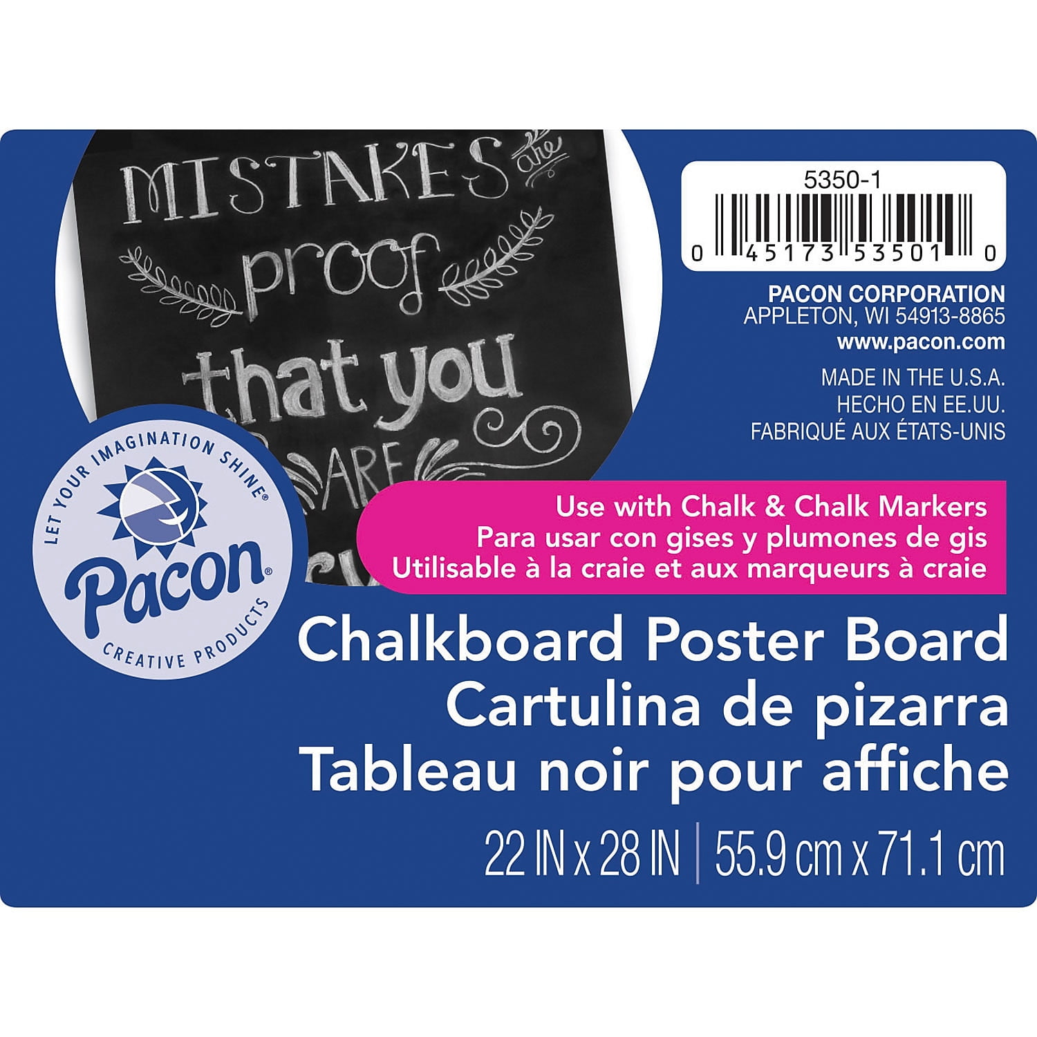 Pacon Chalkboard Poster Board Pk25