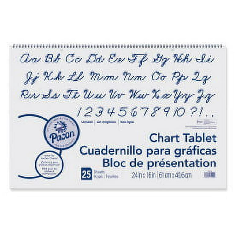 Chart Tablets, Unruled, 24 x 16, White, 25 Sheets Chart Tablets, Unruled, 24 x 16, White, 25 Sheets