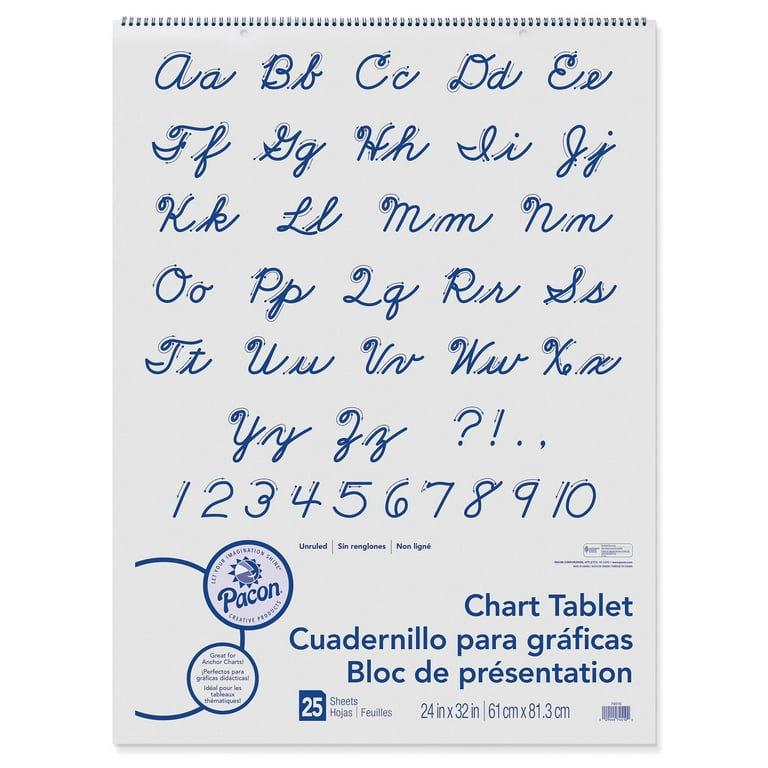 Chart Tablets, Unruled, 24 x 32, White, 25 Sheets Chart Tablets, Unruled, 24 x 32, White, 25 Sheets