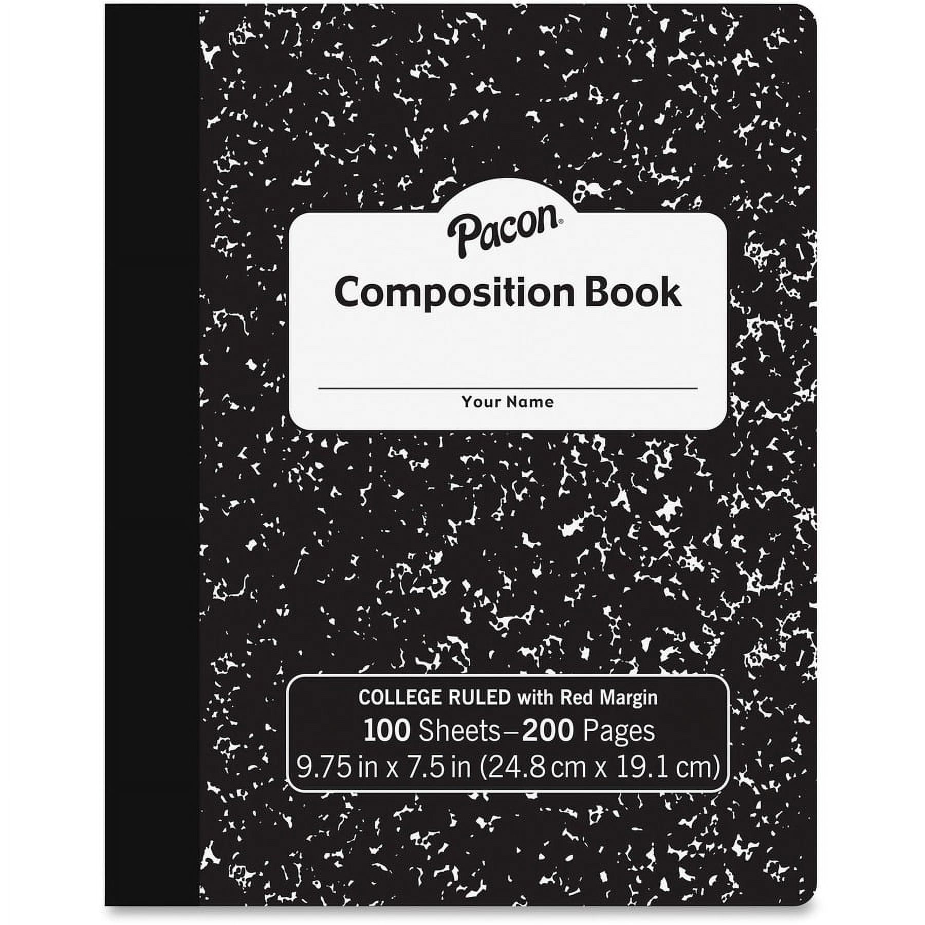Pacon Composition Book - 100 Sheets - 200 Pages - Wide Ruled - 0.38 Pacon Composition Book - 100 Sheets - 200 Pages - Wide Ruled - 0.38