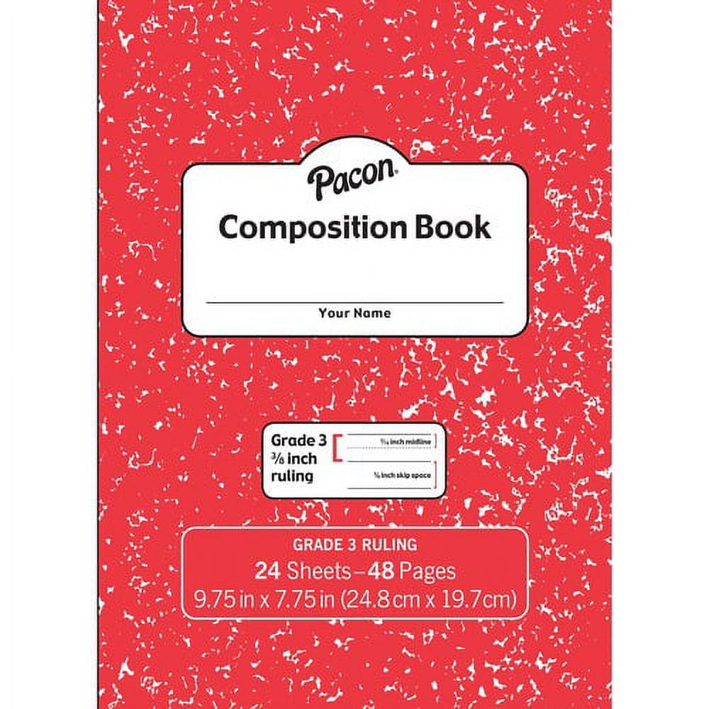 Pacon Composition Book - 24 Sheets - 48 Pages - 9.8 Pacon Composition Book - 24 Sheets - 48 Pages - 9.8