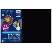 Pacon  Construction Paper,76 lb.,12"x18",50/PK,Black