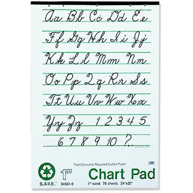 Pacon Corporation  Chart Tblt 24X32 Inch 1 Ruled 25 Ct - White - 24in.x32in.