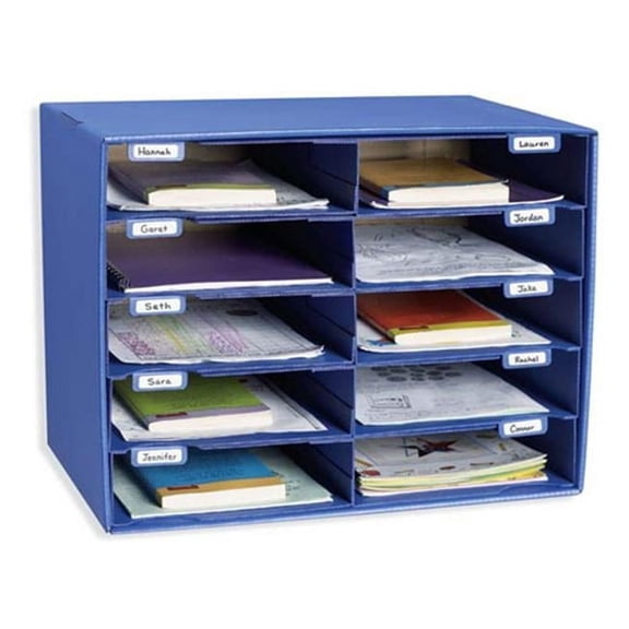 Pacon Corporation  Mail Box - Blue - 10 Slots