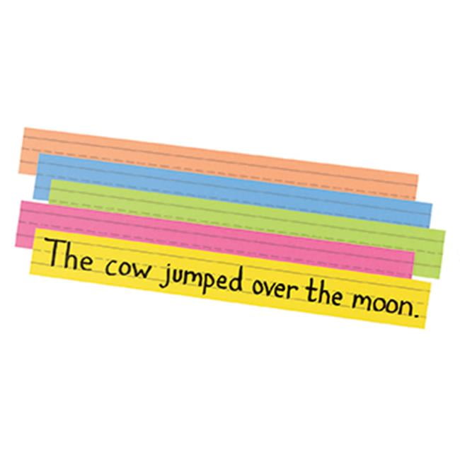 Assorted Bright Colors Smooth Finish Rectangular Sentence Strips