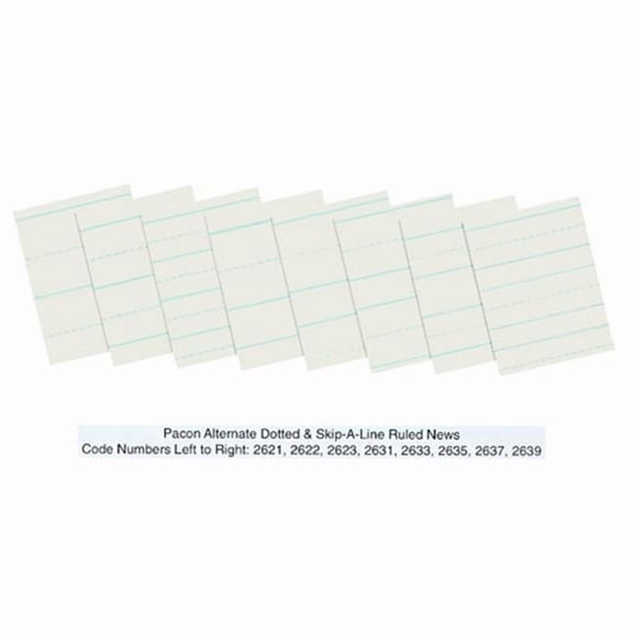 Pacon Corporation Ruled Newsprint Reams 1/2 Inch X 1/4 Inch