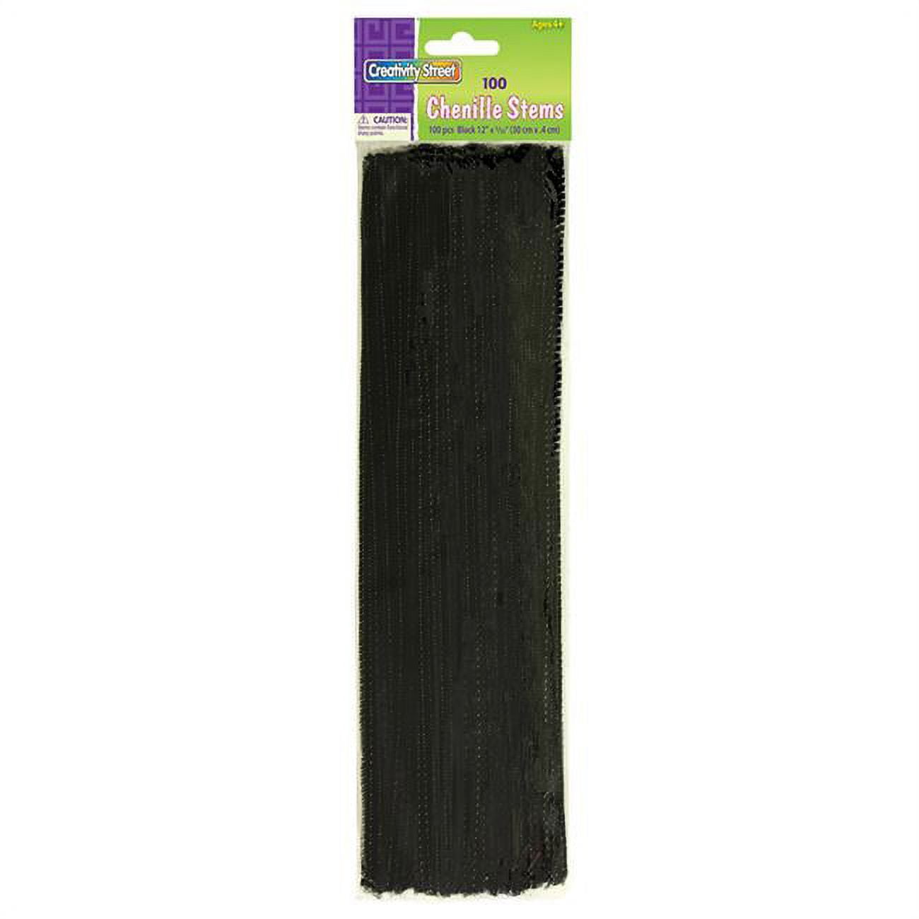 Pacon  Creativity Street Chenille Stems, Black - 12 in. - Pack of 12