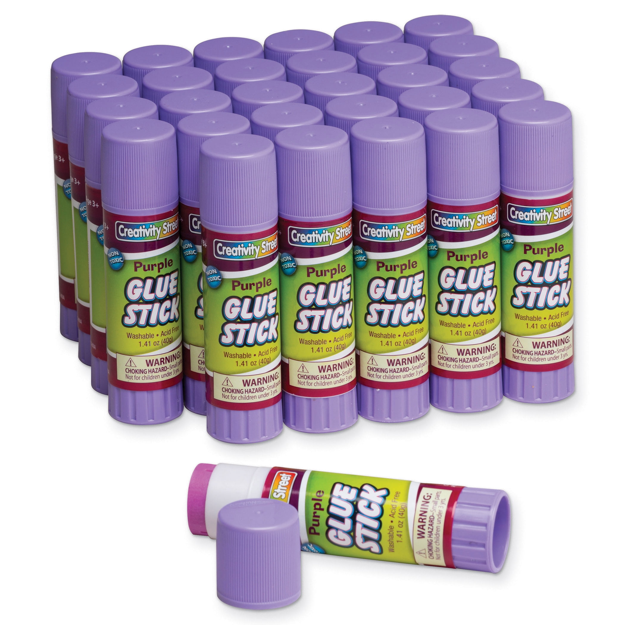 Pacon Creativity Street Glue Sticks 1.41 oz Washable Non-toxic for Paper and Crafting, 30 Pack
