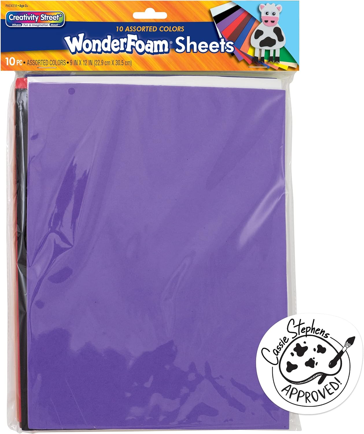 Pacon Creativity Street WonderFoam Sheets, 9inches x 12inches