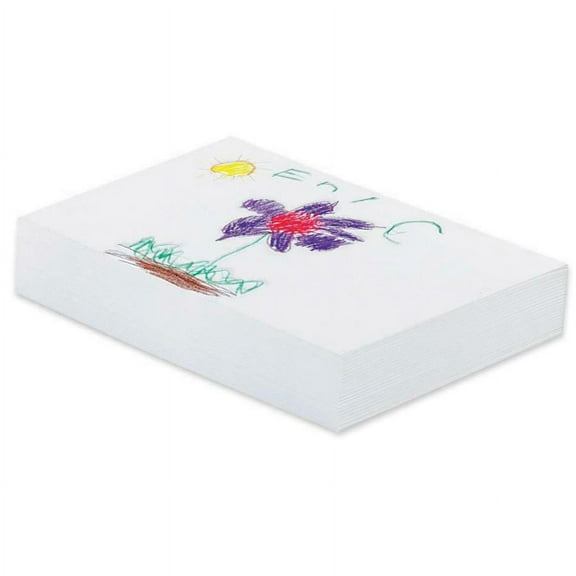 Pacon Drawing Paper - 500 Sheets - Plain - 12" x 18" - White Paper - Acid-free, Heavyweight - Recycled - 500 / Ream | Bundle of 2 Reams