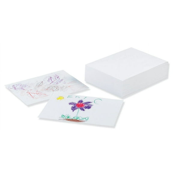 Pacon Drawing Paper - 500 Sheets - Plain - 9" x 12" - White Paper - Acid-free, Heavyweight - Recycled - 500 / Ream | Bundle of 5