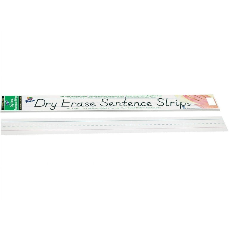 Pacon Dry Erase Sentence Strips - 3 Pacon Dry Erase Sentence Strips - 3