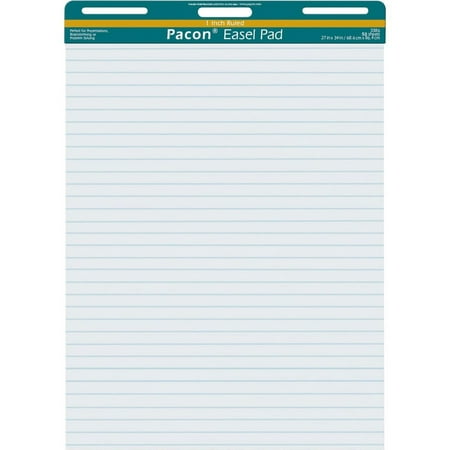Pacon® Easel Pad, 1" Ruled, 27" x 34", 50 Sheets, Paper