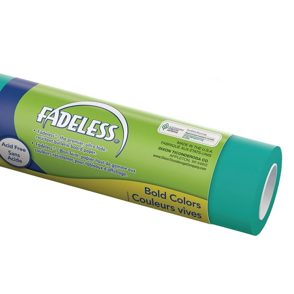 Pacon Fadeless 48" x 12' Ultra Fade-Resistant Bulletin Board Paper Teal 4/Pk PAC57198