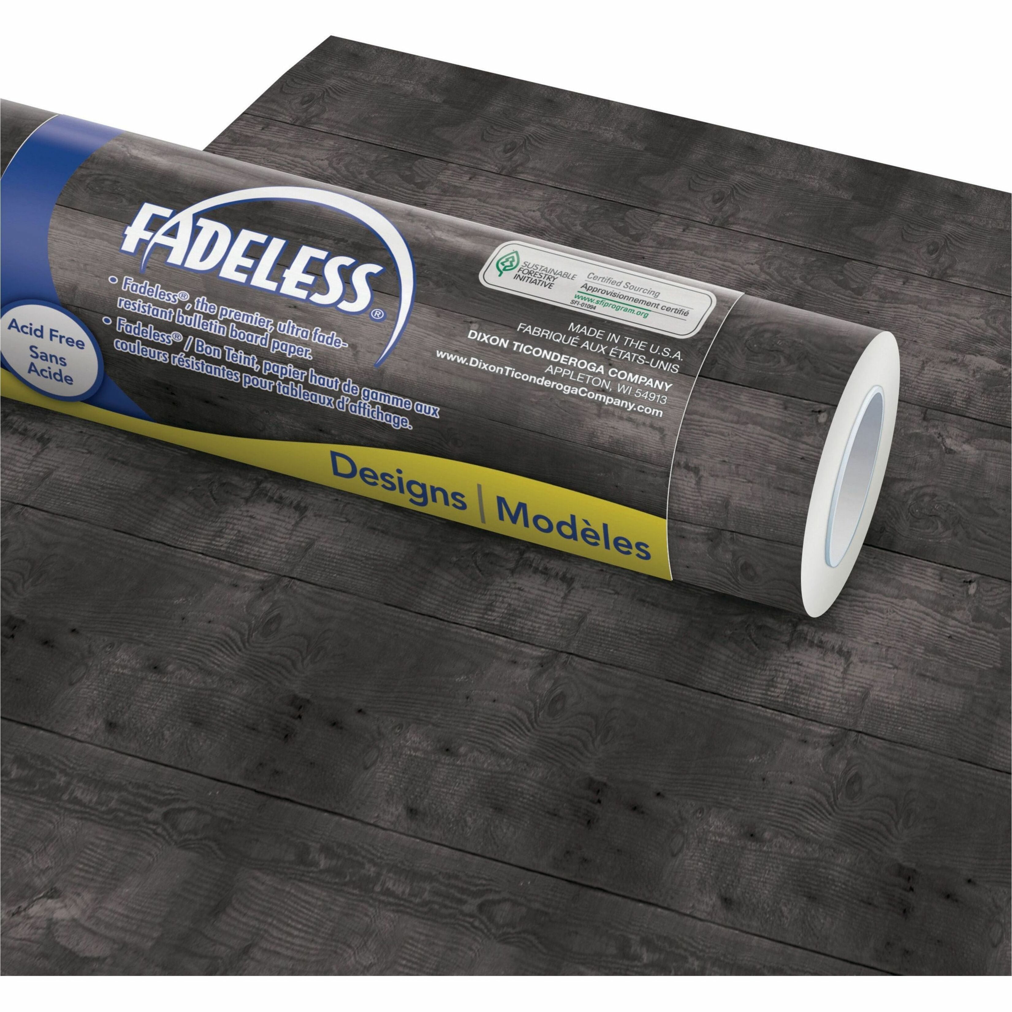 Pacon Fadeless Design Roll Black Shiplap (PAC56915)
